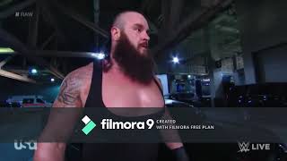 WWE RAW 14\/01\/19-Braun Strowman flips mcmahon's limo