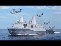 A Day in Life of US Super Advanced Amphibious Ships Patrolling the Sea