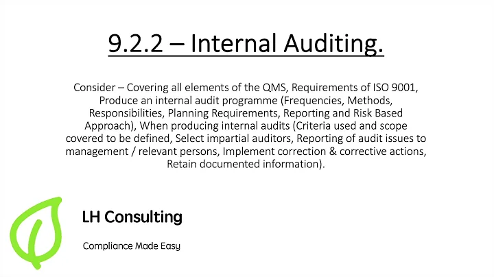 How to conduct an internal audit
