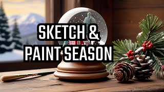 Unlock your artistic potential: Sketch and paint winter objects with ease