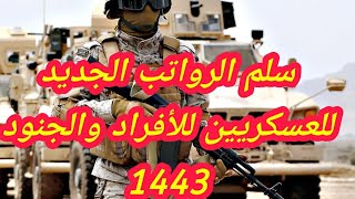 سلم الرواتب الجديد للعسكريين للأفراد والجنود 1443