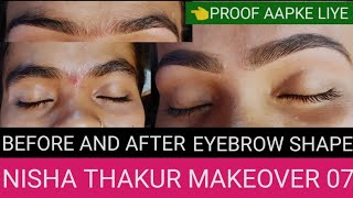 Full face threading vlog proof ke sath ?shorts youtubeshort eyebrows Nisha Thakur makeover 07