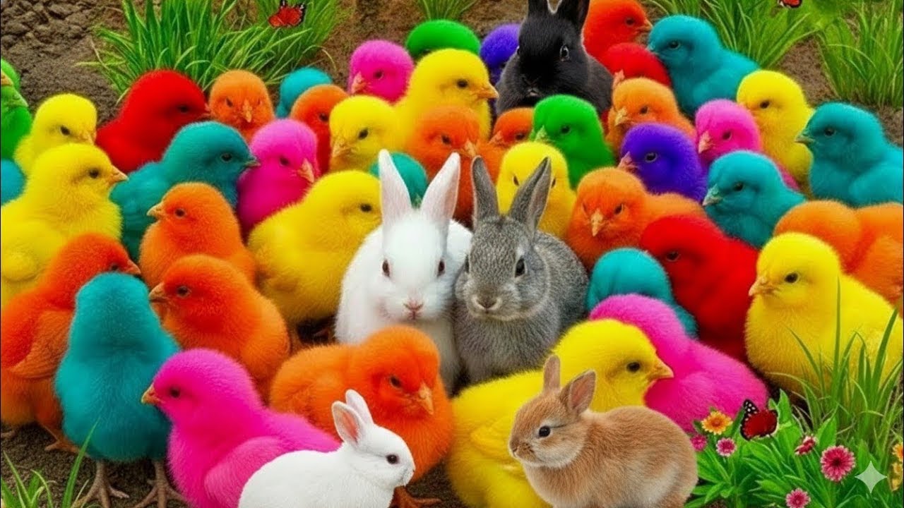 Tangkap Ayam Lucu, ayam warna warni, ayam rainbow, kelinci lucu, bebek lucu, ikan koi, Hewan Lucu