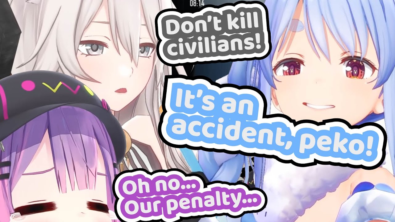 Pekora Kept Killing Civilians By Accident【Hololive | Usada Pekora x Shishiro Botan x Tokoyami Towa】