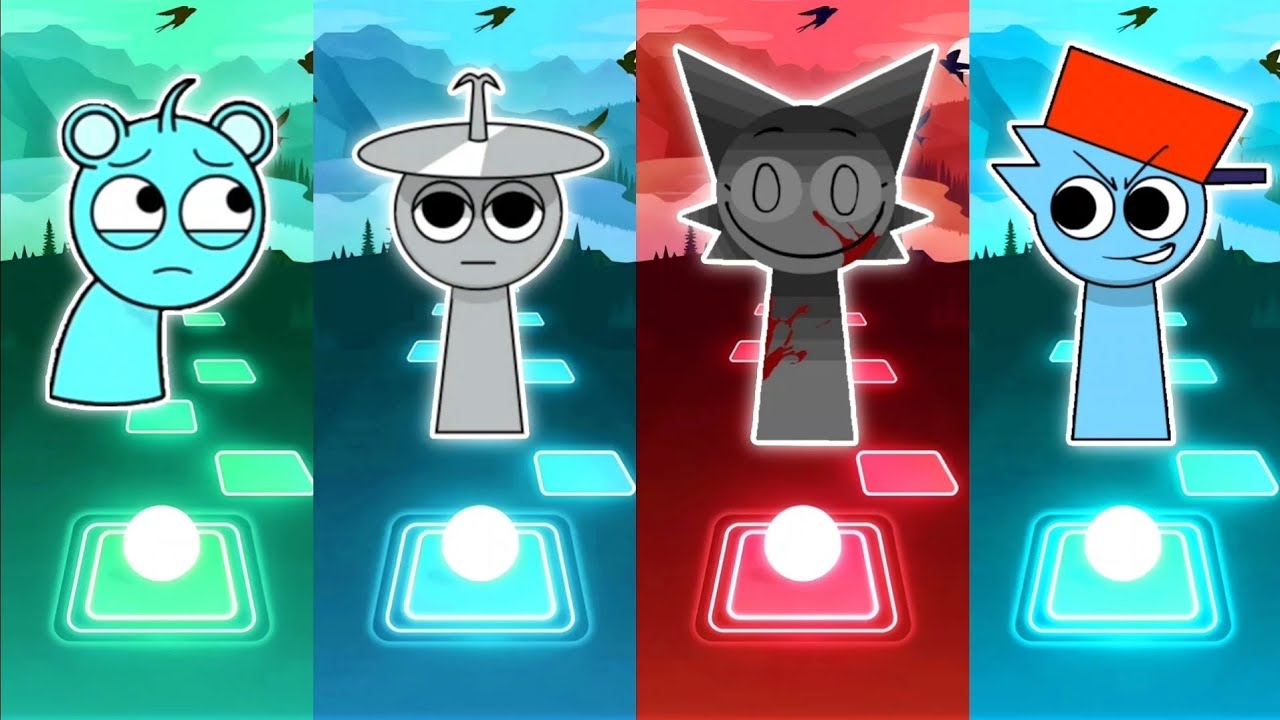 Incredibox Sprunki - Zoonomaly Theme (Glitch Remix) | Tiles Hop Step Challenge