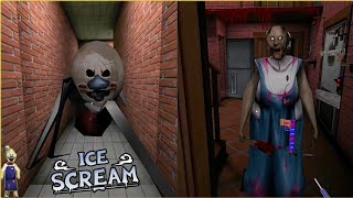 جراني وأنجيلين العنكبوت اصبحت رجل الايس كريم 6 مود جديد  Granny V1.8 in Ice Scream 6 Atmosphere