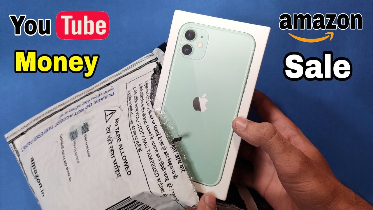 Iphone 11 with Earpods &amp;amp; charger | iphone 11 Amazon Great Indian Sale 2020 Unboxing | YouTube money