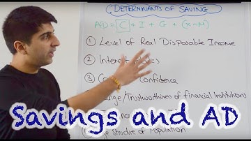 Y1 6) Savings and Aggregate Demand - Determinants of Savings