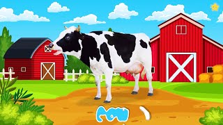 Farm animals for kids Name &amp; sound Vocabulary for kids Learn English