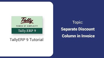 Separate Discount Column in Invoice/Tally.ERP 9/Prof. Nurul Hasan Memorial YCTC
