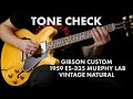 TONE CHECK: Gibson Custom 1959 ES-335 Semi-Hollow Murphy Lab Ultra Light Aged Vintage Natural Demo