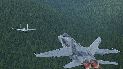 DCS World - Quick F/A-18C vs Su-30 Guns Only DOGFIGHT