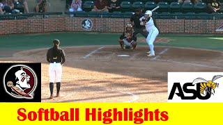 Alabama State vs #18 Florida State Softball Game 1 Highlights, April 17 2024