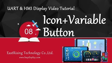 8-Icon+VariableButton for UI Editor II of HMI/UART TFT LCD Display Module