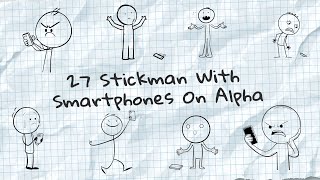 27 Animated Stickmen with Smartphones – HD Alpha-Channel Overlay Pack