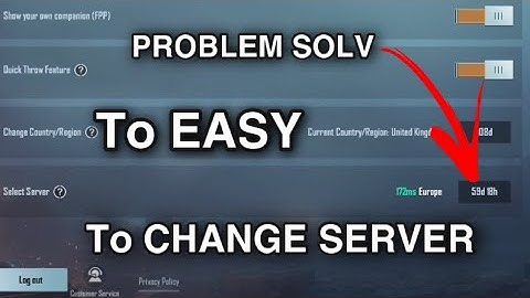 HOW TO CHANGE SELECT SERVER IN PUBGMOBILE S16 |To easy ✌️