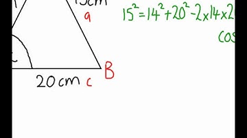 Cosine Rule Finding a Missing Angle