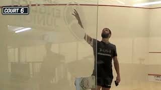 SQUASH. Parker breaks a racquet vs Mostafa Asal | Allam British Open