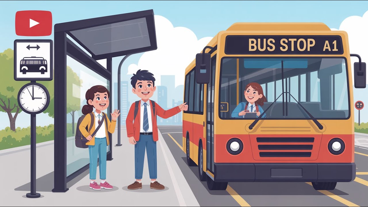 Bus Stop English: Simple Questions and Directions for Everyday Travel (A1)