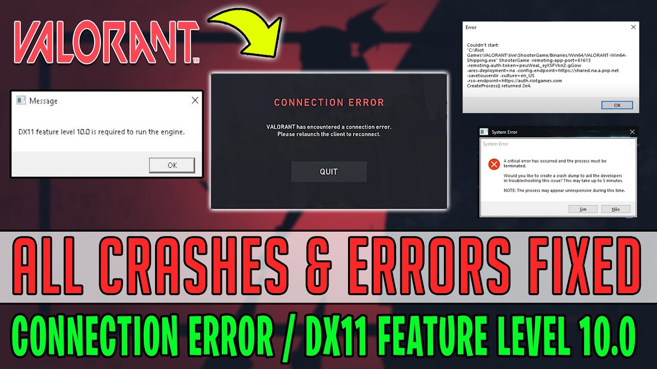 Dx11 Feature Level 10 0 Is Required To Run The Engine Valorant 21 Valorant Connection Error Youtube