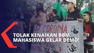 Demo Tolak Kenaikan BBM, Puluhan Mahasiswa Blokade Jalan Utama Kabupaten Majalengka
