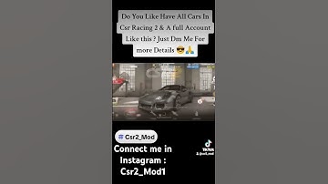 Csr racing 2 Mod full account  / Csr2 Mod Shop Dm Me if you need anything Like full accounts ...