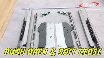 Push to Open Slides&Soft Close Runner|For Wood Cabinet Drawer Or Tandem Box
