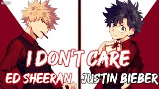 Nightcore - I Don't Care (Ed Sheeran & Justin Bieber) (Switching Vocals) - (Lyrics)