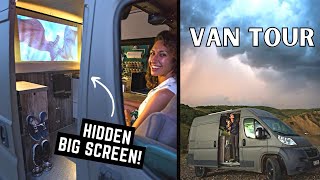 Self Built Van Tour: Stealth High-Tech | Custom Ebikes, Shower, Office