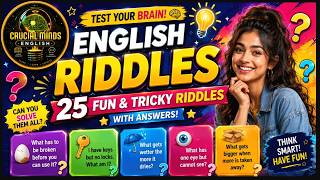 Can You Solve These 25 Tricky English Riddles?🧠 | Only Geniuses Get Them All !!! | Riddles - Part 1