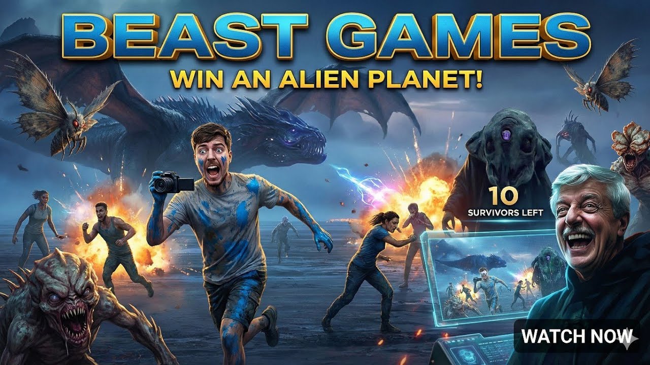 Beast Games: Last Survivor Wins a Planet! 🌍 #SurvivalShow 