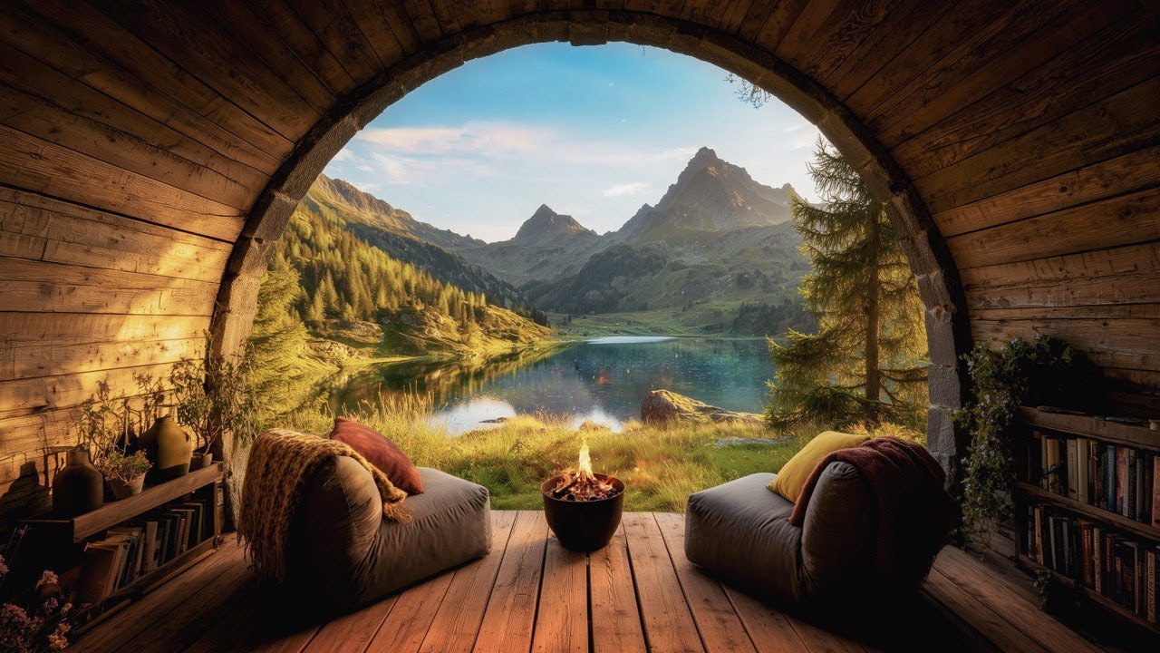 🌿 Warm Jazz & Fireplace sound playlist for Stress Relief, Relax