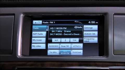 How to operate the audio/video system in the 2012 Jaguar XF