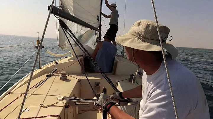 J24 Spinnaker Hoist in light winds