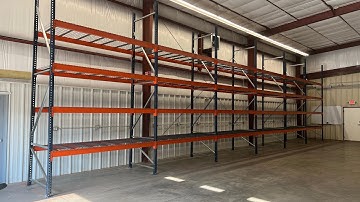 New Mecalux teardrop pallet rack delivery and installation - Greensboro, NC
