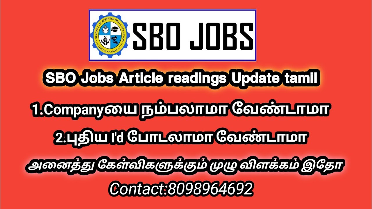 💥Sbo jobs update today | Article readings Update | 