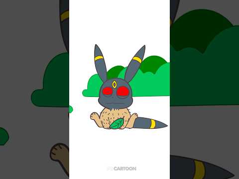 Eevee's Special Evolution into Umbreon !! #pokemon #pokemonanimation