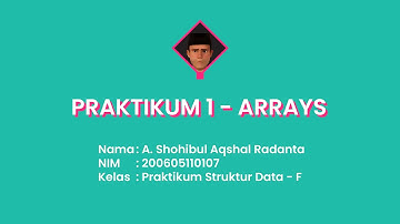 Praktikum 1 Struktur Data Modul 1 "Array"
