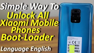 All Xiaomi Mobile Phones Bootloader Unlocking Redmi Note 9s (English)