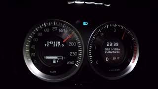 0-190 KM/H 2013 Volvo S80 D4 Geartronic 120 kW (163 Hp)