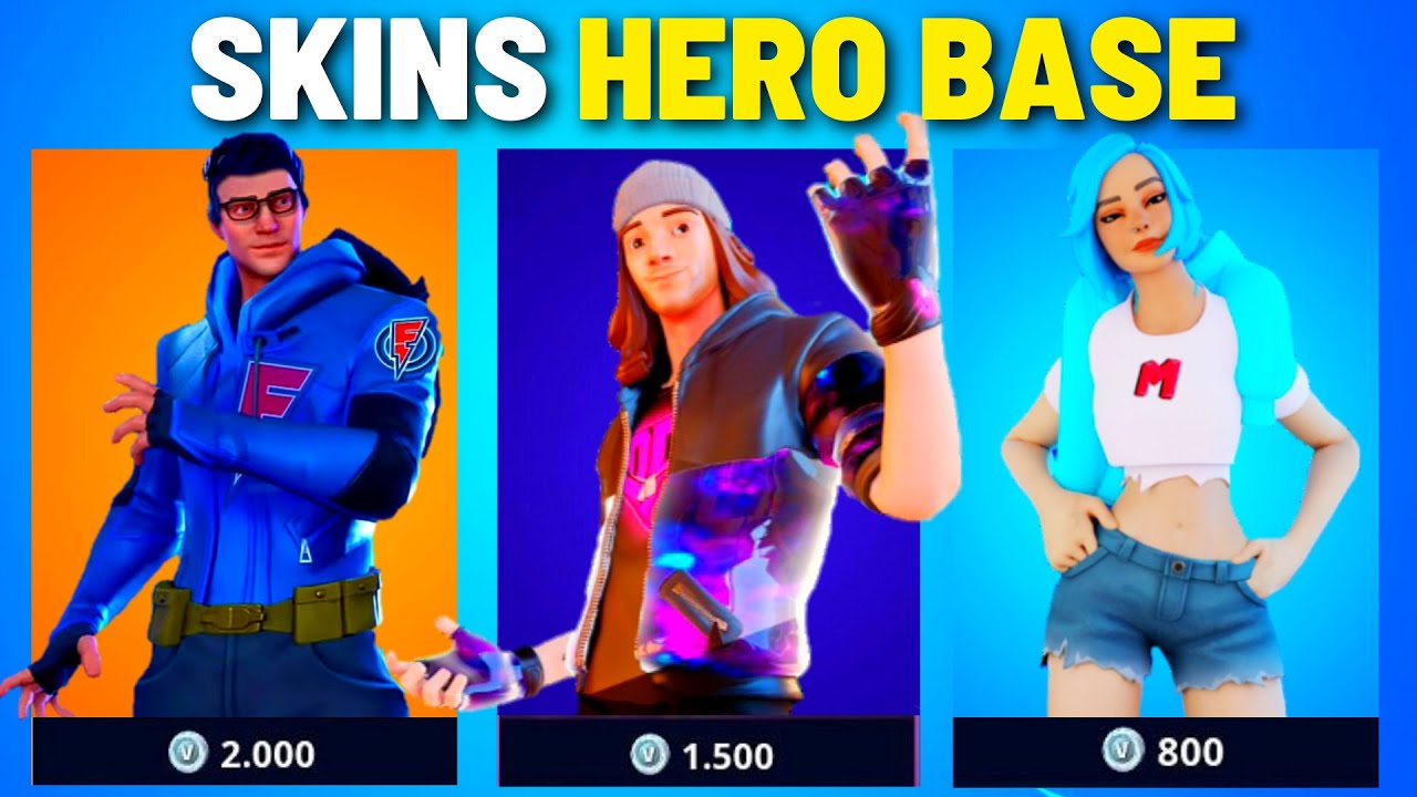 REVELADO! NOVAS SKINS DA HERO BASE NO FORTNITE !!? YouTube