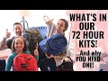 What to pack in a 72 hour kit! A look inside our ACTUAL bags! | Emergency Preparedness tips