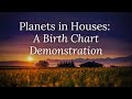 Planets in Houses: A Birth Chart Demonstration