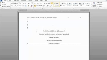 APA Style (6th Ed.): Title Page & Running Head - NEW VERSION IN DESCRIPTION