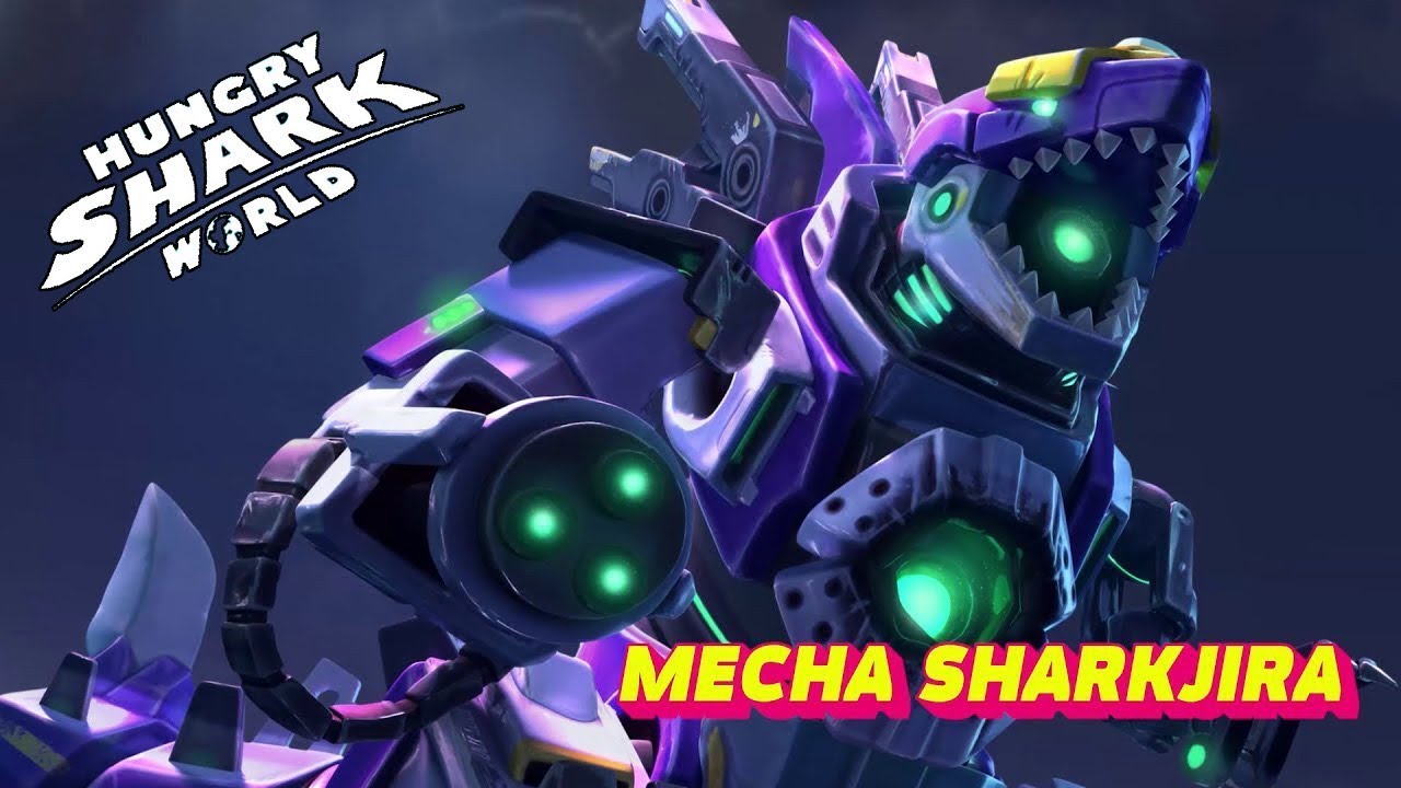 Hungry Shark World (chơi con Mecha Sharkjira)