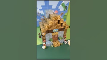 Magnetic Minecraft blocks - Building starter house