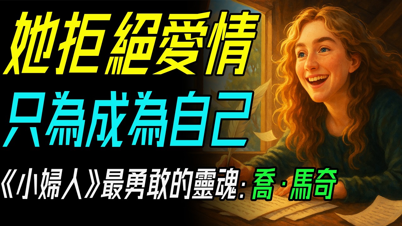 她拒絕愛情，只為成為自己｜《小婦人》最勇敢的靈魂：喬·馬奇！     #小婦人 #露易莎梅奧爾科特 #女性成長 #喬馬奇 #姐妹情誼 #女性覺醒 #文學經典 #成長啟蒙 #愛與勇氣