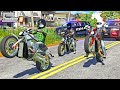 BIKER GANG WHEELIE IN FRONT OF COPS (POLICE CHASE) | FARMING SIMULATOR 2019