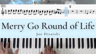 Merry Go Round of Life (Howl's Moving Castle) - Joe Hisaishi | WITH Music Sheet | JCMS