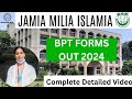 Jmi bpt form out 2024  bpt gov university in delhi  bpt entrance exam pattern poornimasharma